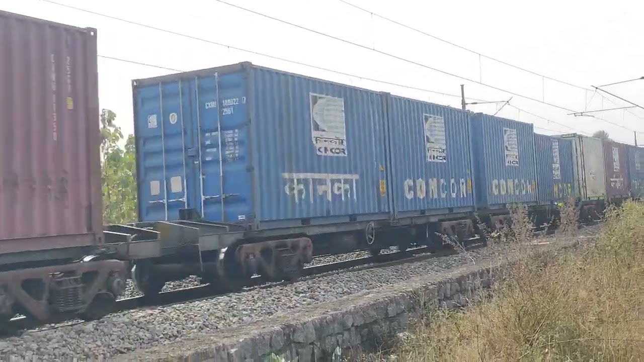 CONCOR train hauled to wag5A of Bhusawal #concor #bhusawal #wag5