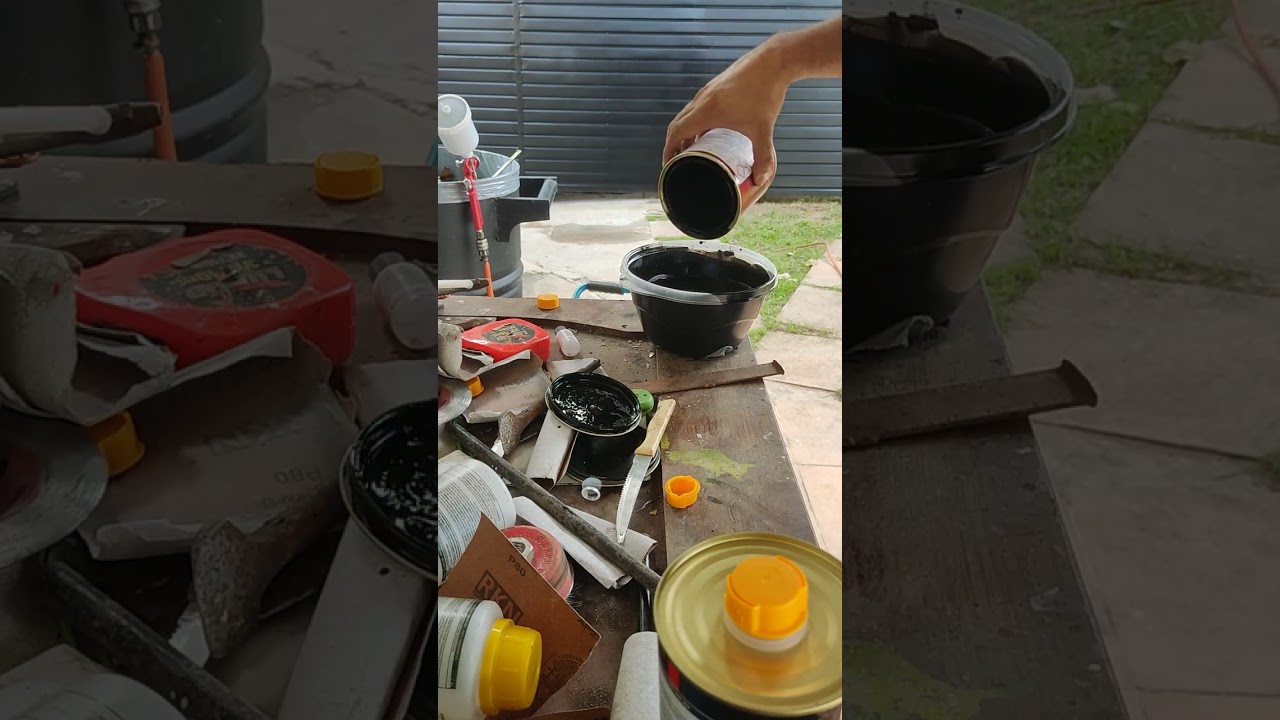 como preparar tinta PU preto fosco