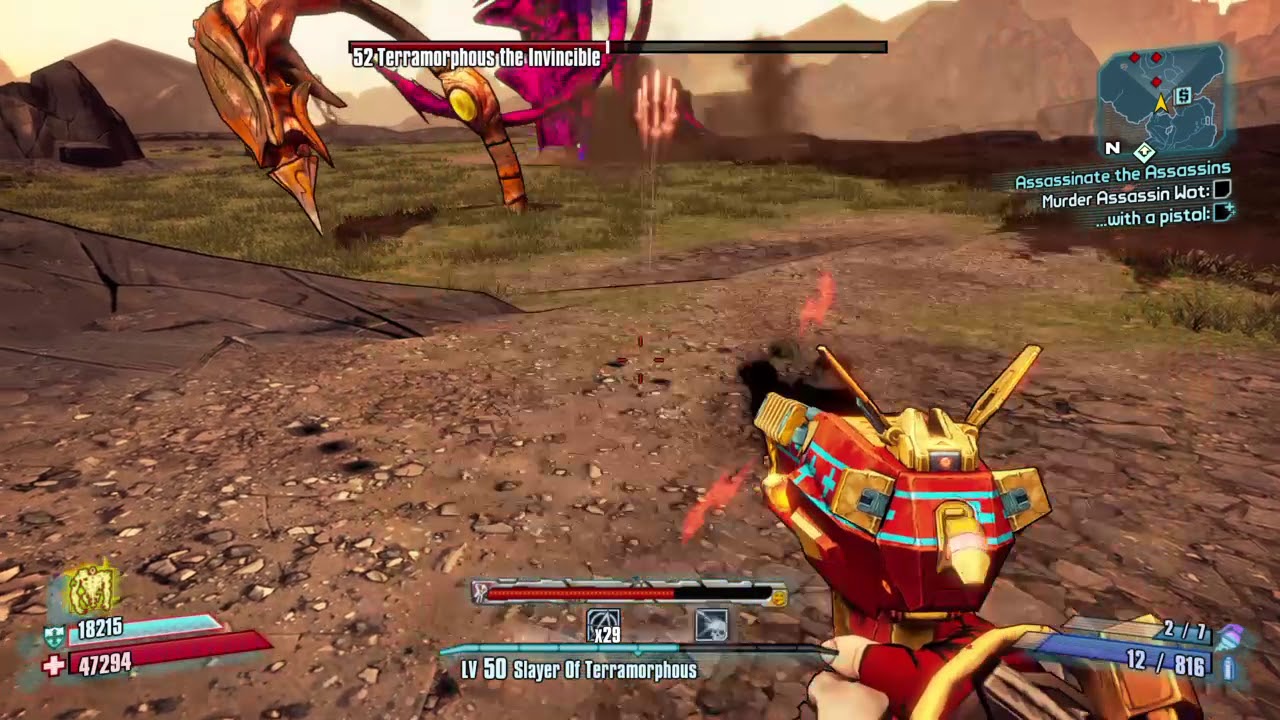 Terramorphous lvl 52 Speed Kill [Gaige fibber 0 stacks]