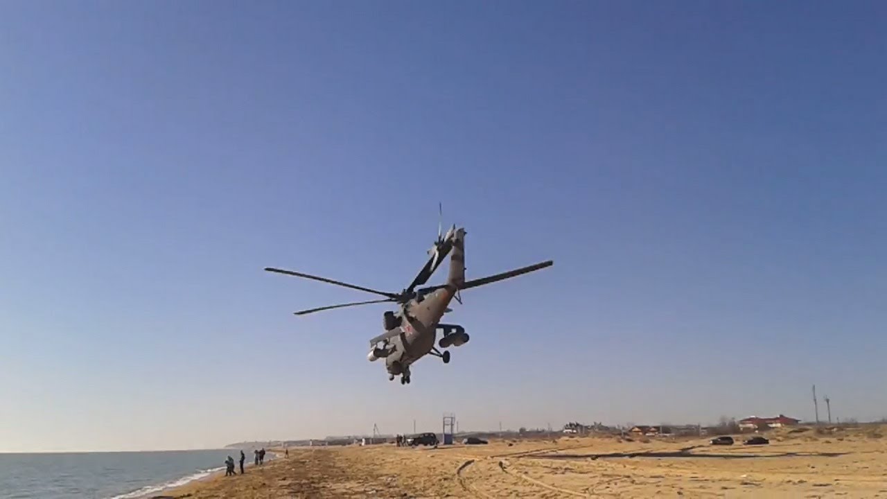 Russian Mi-35M low pass