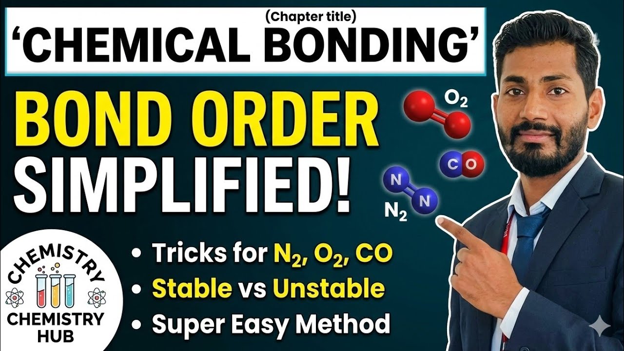  Chapter- Chemical Bonding || Calculation of bond order by Brijesh sir 