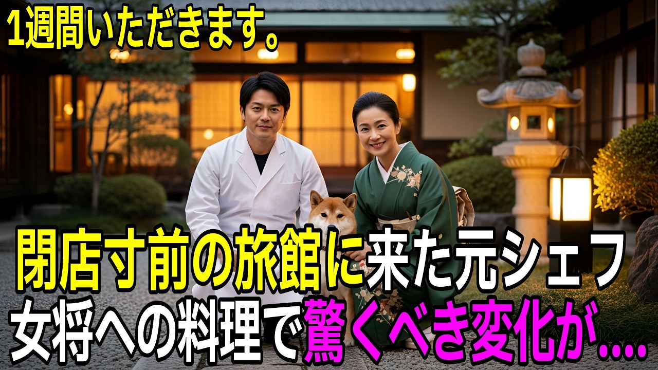 【感動】客ゼロで廃業を決めた宿。独りで泣く女将に, 元料理人の俺が差し出した『一皿の奇跡』。止まっていた二人の時間が再び動き出す物語。