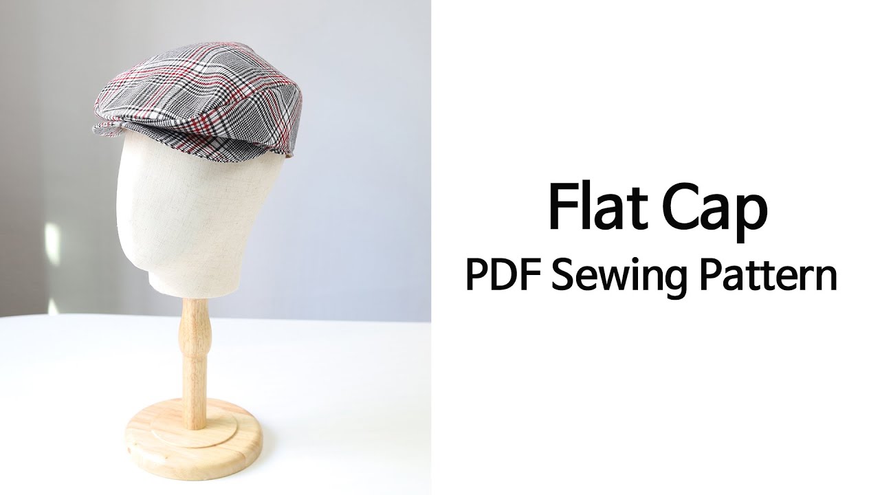 Flat Cap Pattern, PDF Sewing Pattern, 7 Sizes, Irish flat cap, Baker Boy Hat, Christmas Gift