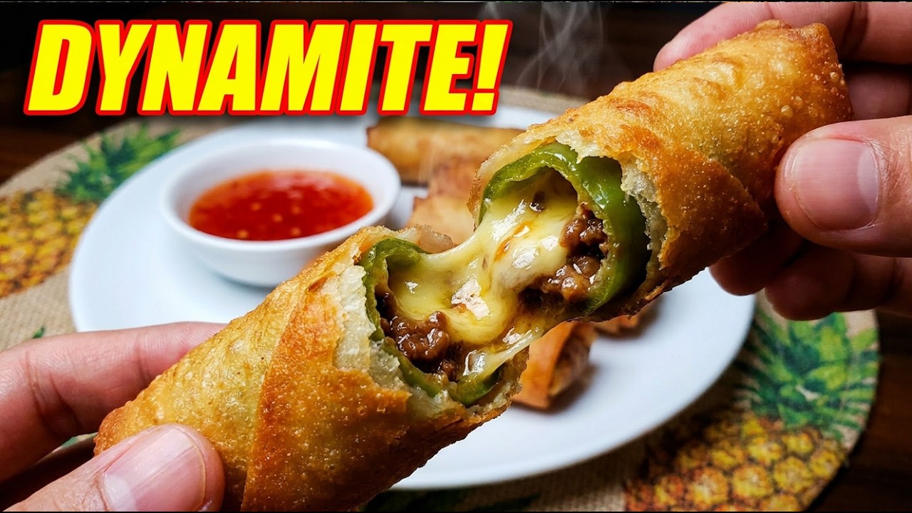 DYNAMITE LUMPIA 🧨 WITH CHEESE AND BEEF - ANG SARAP NITO PROMISE!