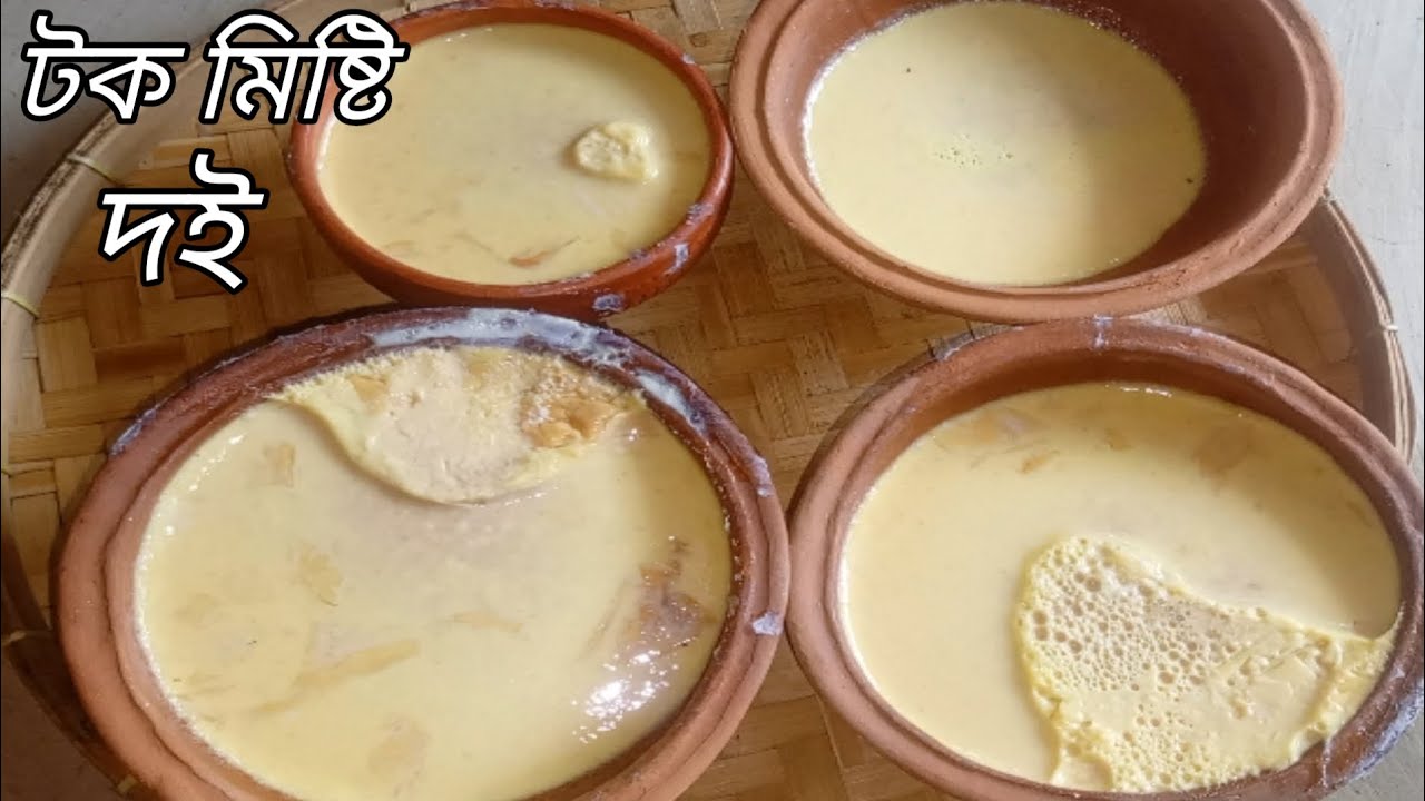 দোকানের মত পারফেক্ট ঘরে পাতানো টক মিষ্টি দই রেসিপি। How to make talk  Mishti doi recipe 