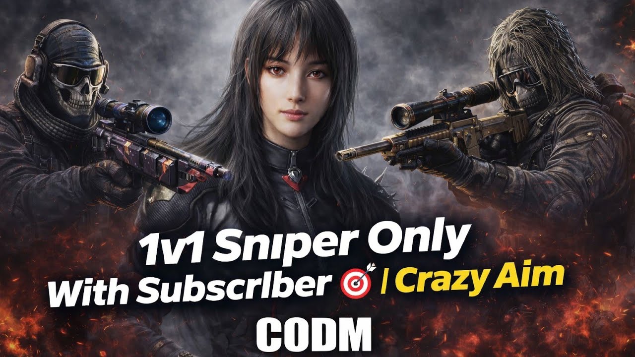 1v1 Sniper Only With Subscriber 🎯 | Crazy Aim #codm