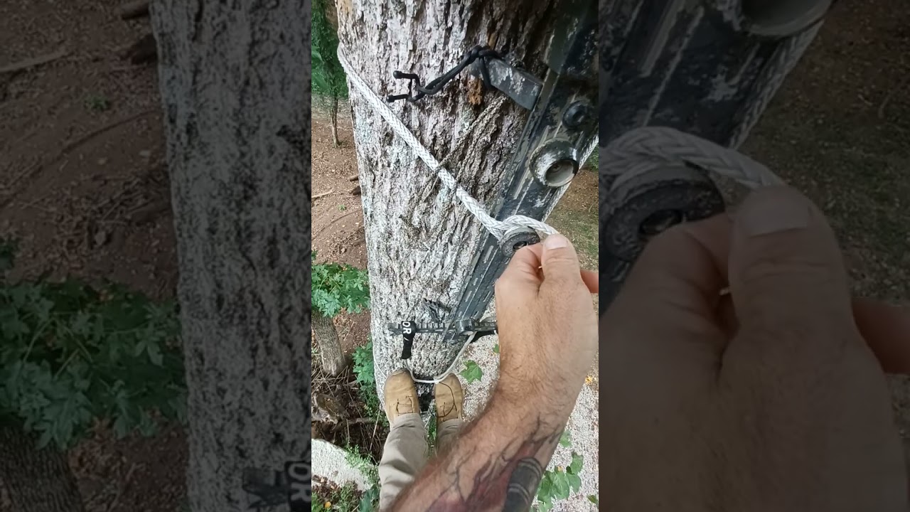 climbing stick w/ amsteel rope mod  tie off method.