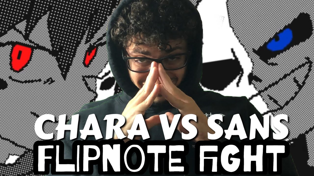 SANS VS CHARA FLIPNOTE | [undertale] sans fight flipnote animation The REAL battle:Reversal REACTION