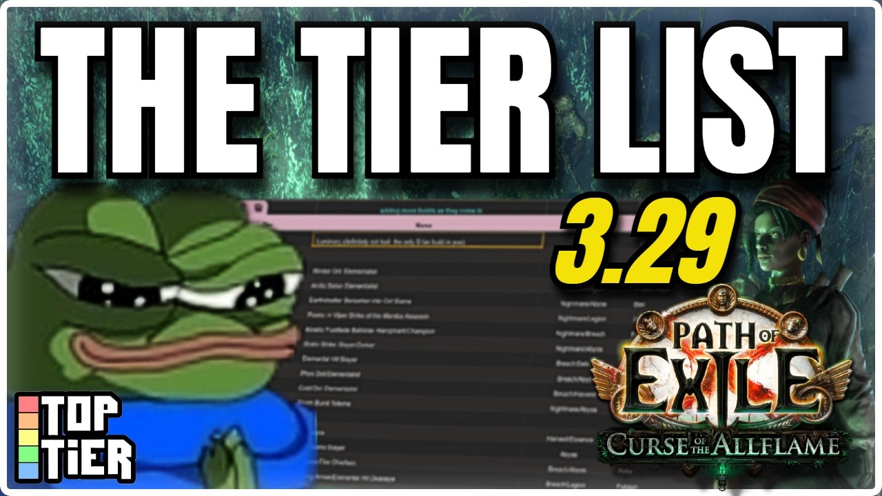 МОЙ ТИР-ЛИСТ ЛИГ-СТАРТЕРОВ ДЛЯ 3.29 CURSE OF THE ALLFLAME &mdash; Path of Exile 1