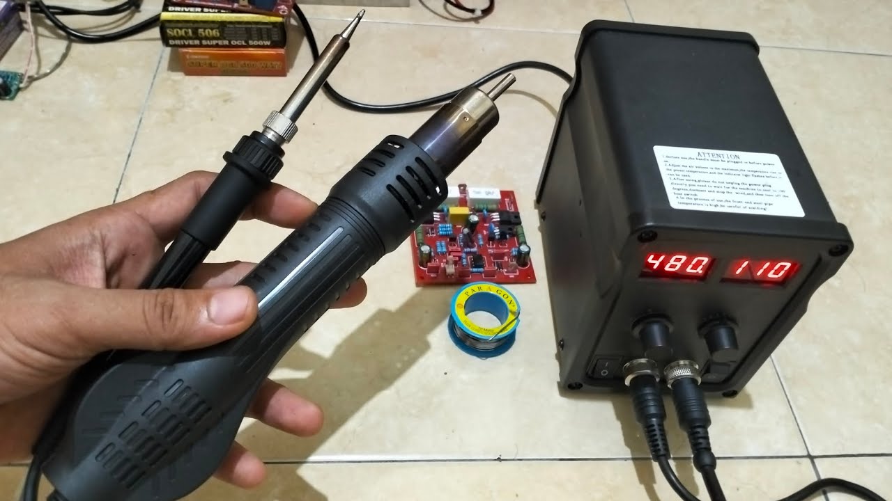 Review Hot Air Gun dan Soldering Iron Reaim 2 fungsi dalam satu alat