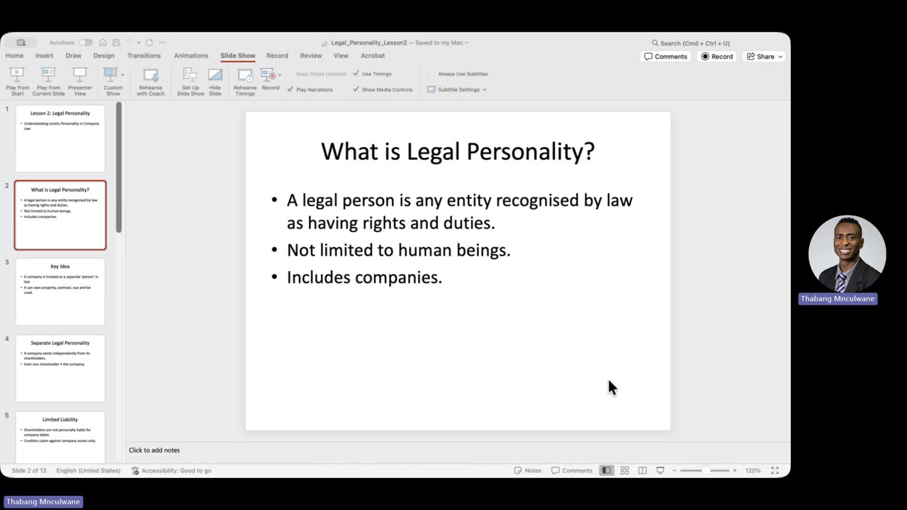 Legal Personality in Company Law Explained (Salomon Case Made Easy)&rdquo;