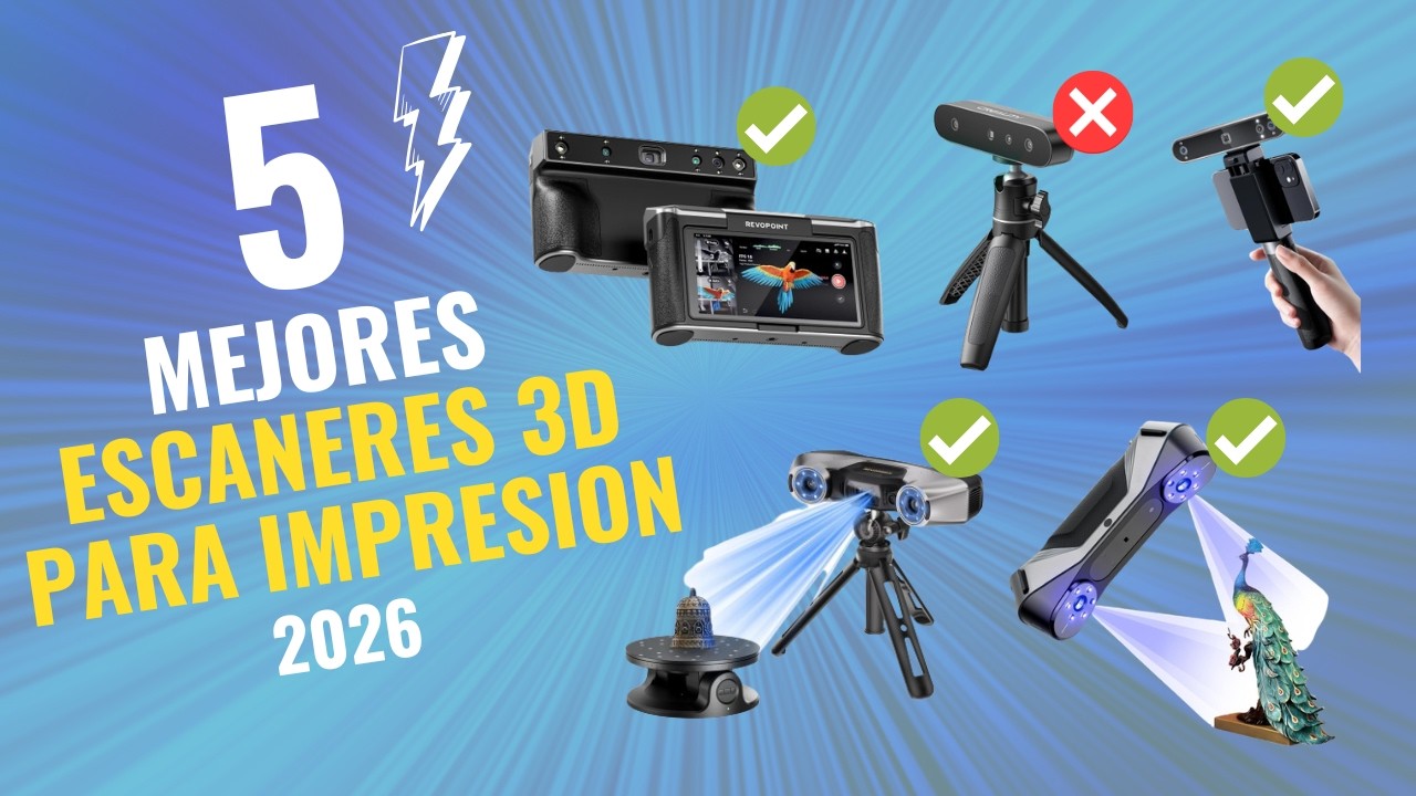 😱 Los 5 Mejores ESCÁNERES 3D para IMPRESORAS de 2026 Calidad-Precio en Amazon ✅