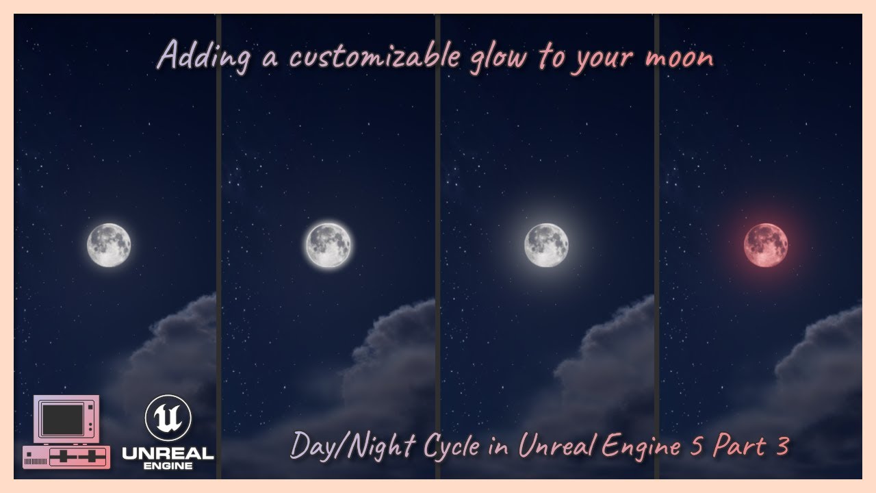 Adding a customizable glow to you moon | Day Night Cycle In UE 5 | Part 3