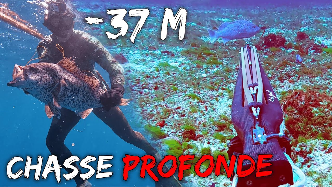 Dans les ABYSSES du lagon, Loche BLEUE sur 37 mètres !!? CHASSE PROFONDE - NCW (ep.28)#spearfishing