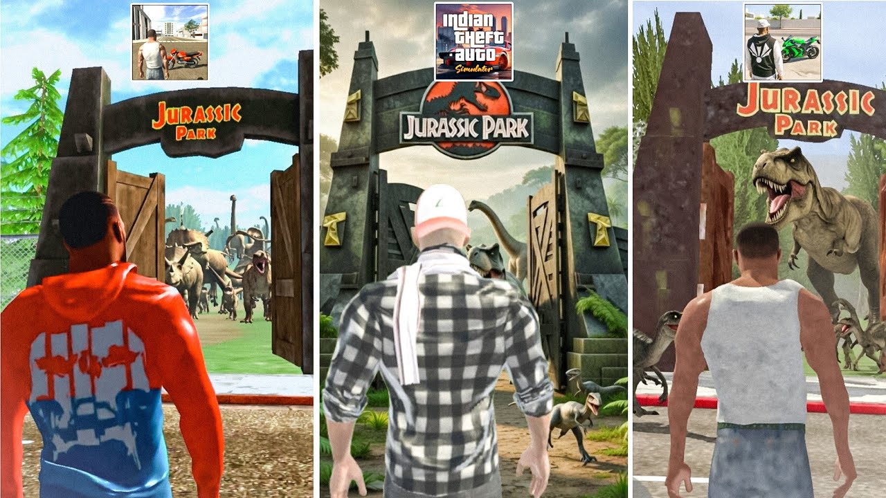 Jurassic Park challenge (Part-2) In Indian Gta Games 🤯💀
