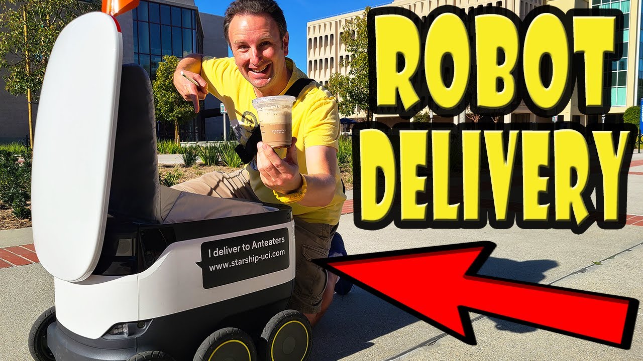 Мой кофе Starbucks доставил робот — Starship Food Delivery