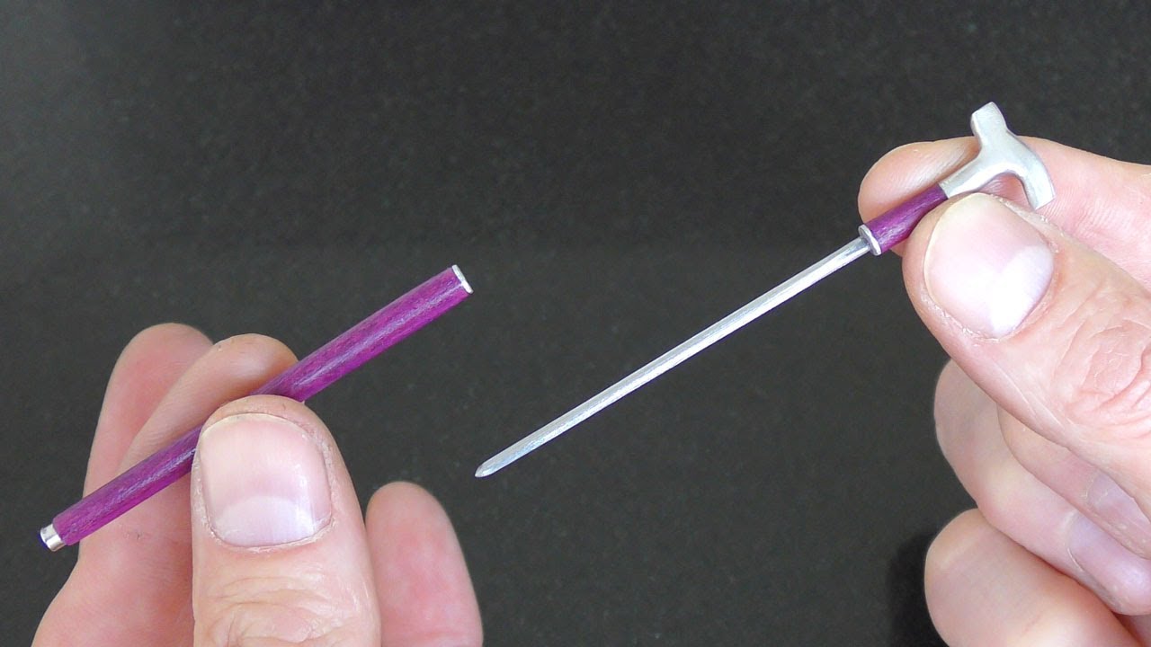 Mini Walking Cane Sword from Scrap