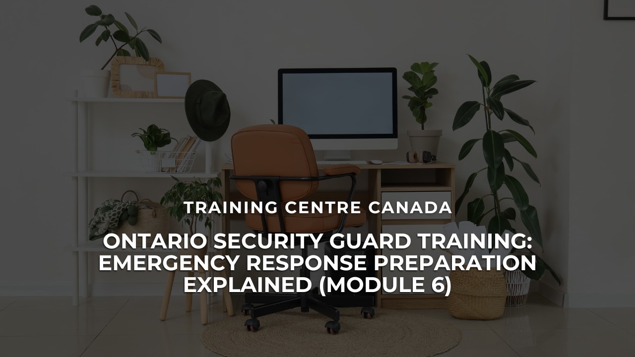 Ontario Security Guard Training Emergency Response Preparation Explained Module 6