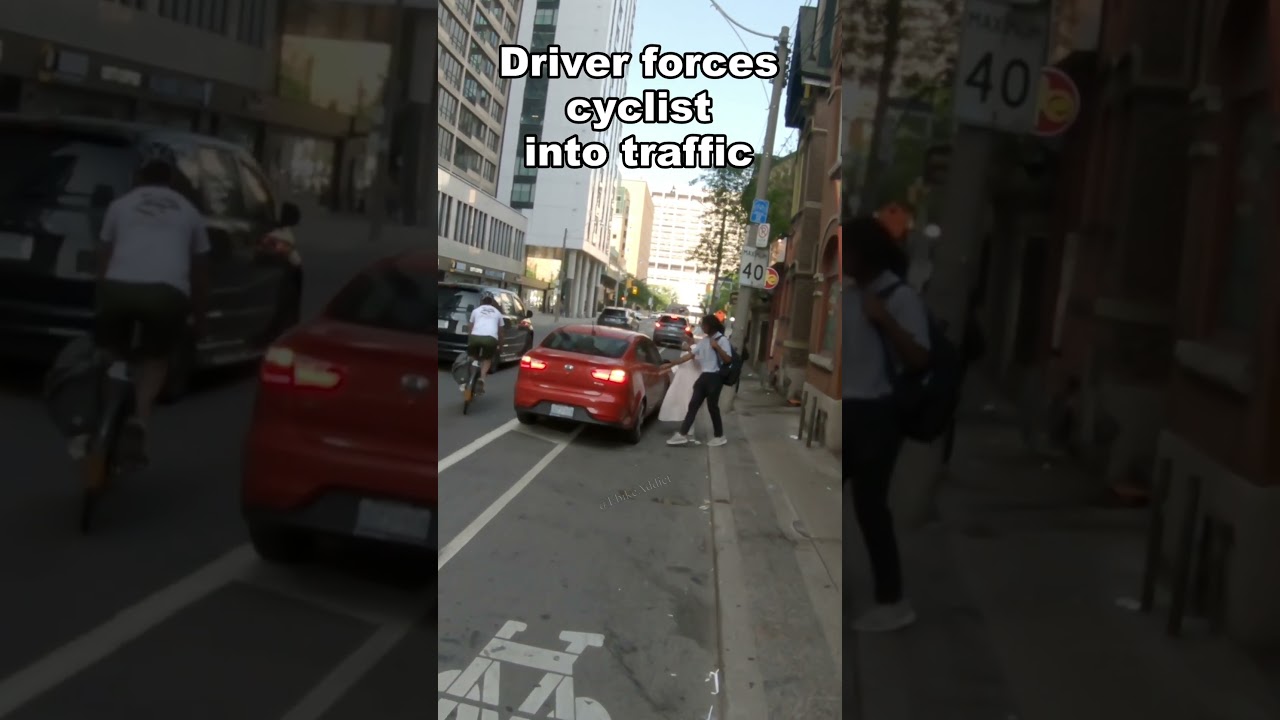 Bike Lane Instant Karma Person runs Toronto Police