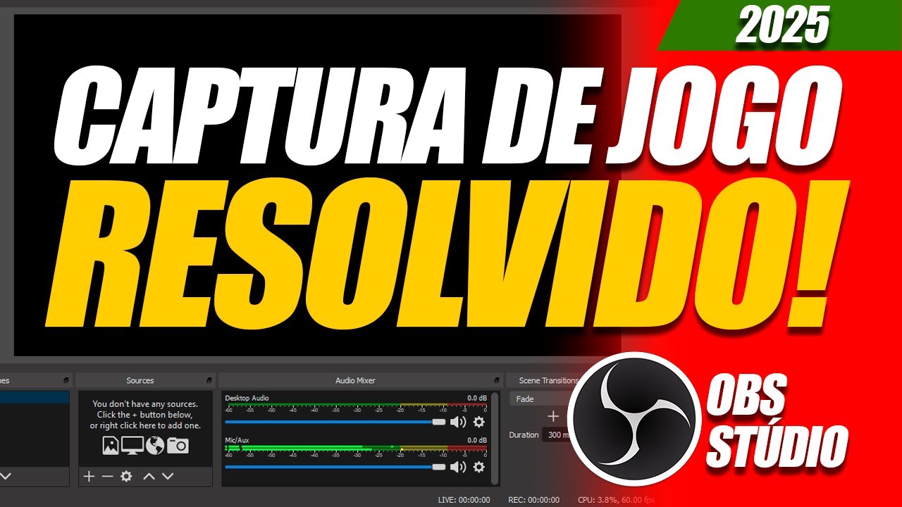 OBS STUDIO NÃO CAPTURA O JOGO? CORRIGE ISSO AGORA! TELA PRETA NO OBS