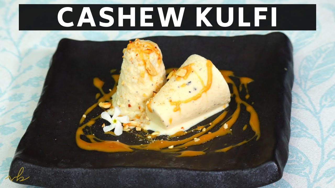 Cashew Cardamom Kulfi | Homemade Ice Cream Recipe
