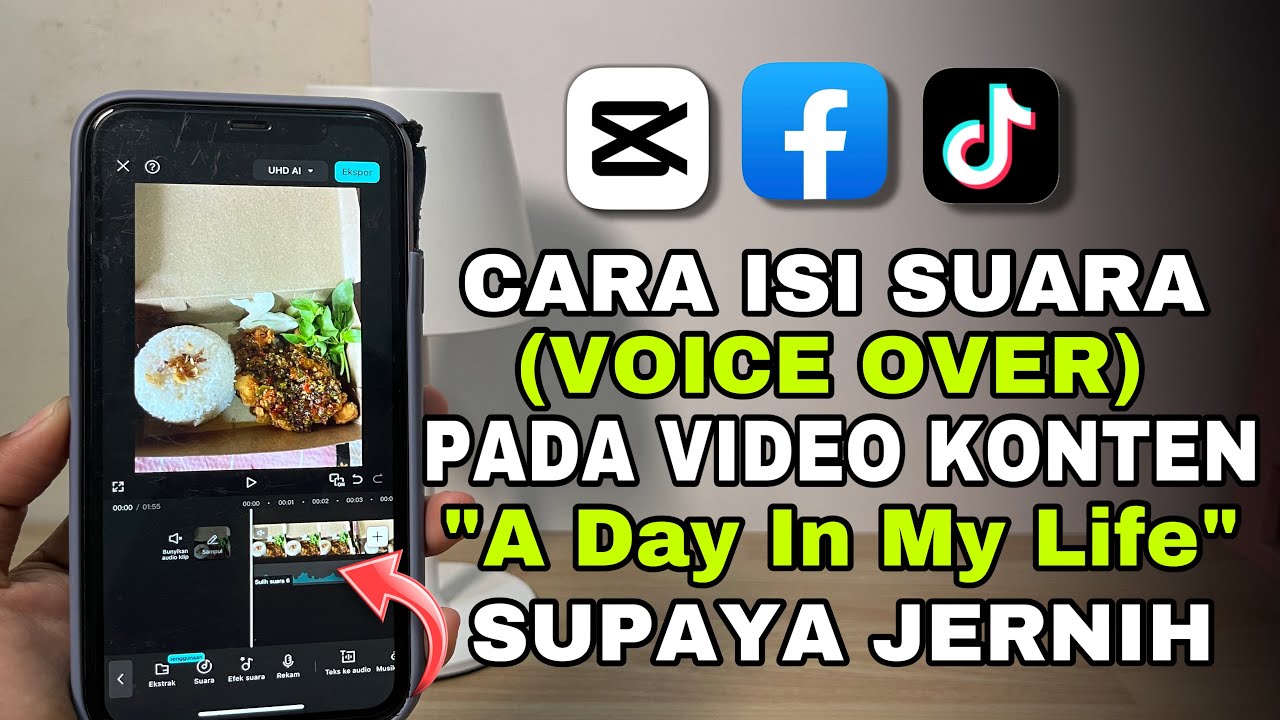 Cara Edit Video Dengan Suara Sendiri (Voice Over) Supaya Jernih | Cara Isi Suara Pada Video Konten