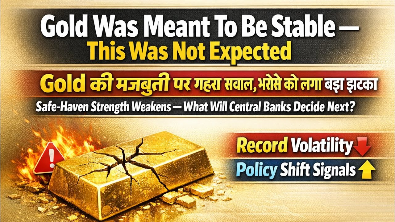 Gold ka Safe Haven Status khatre mein? Record Volatility, Central Banks aur Gold ka naya Truth