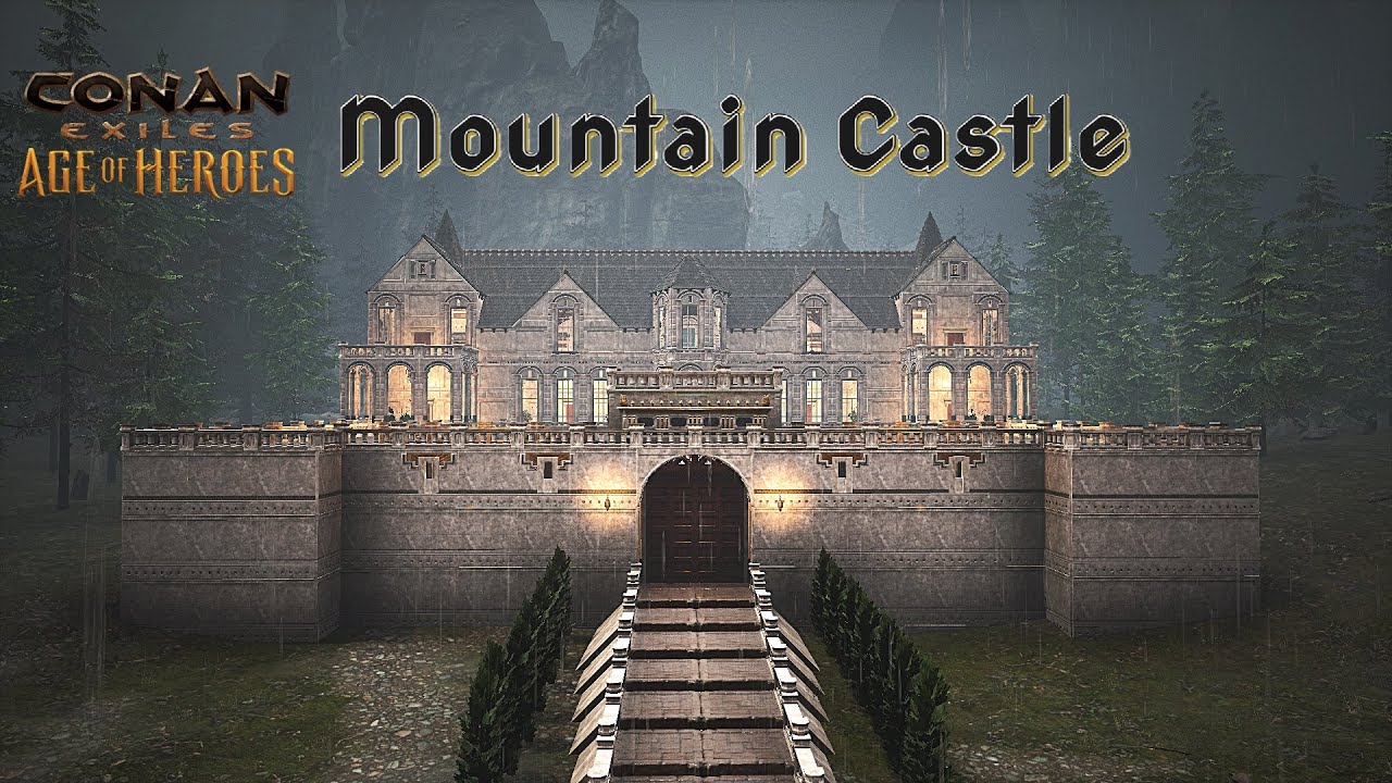 How to build a Castle under the mountain — Conan Exiles Age of Heroes | Speed Build | NO Mods |