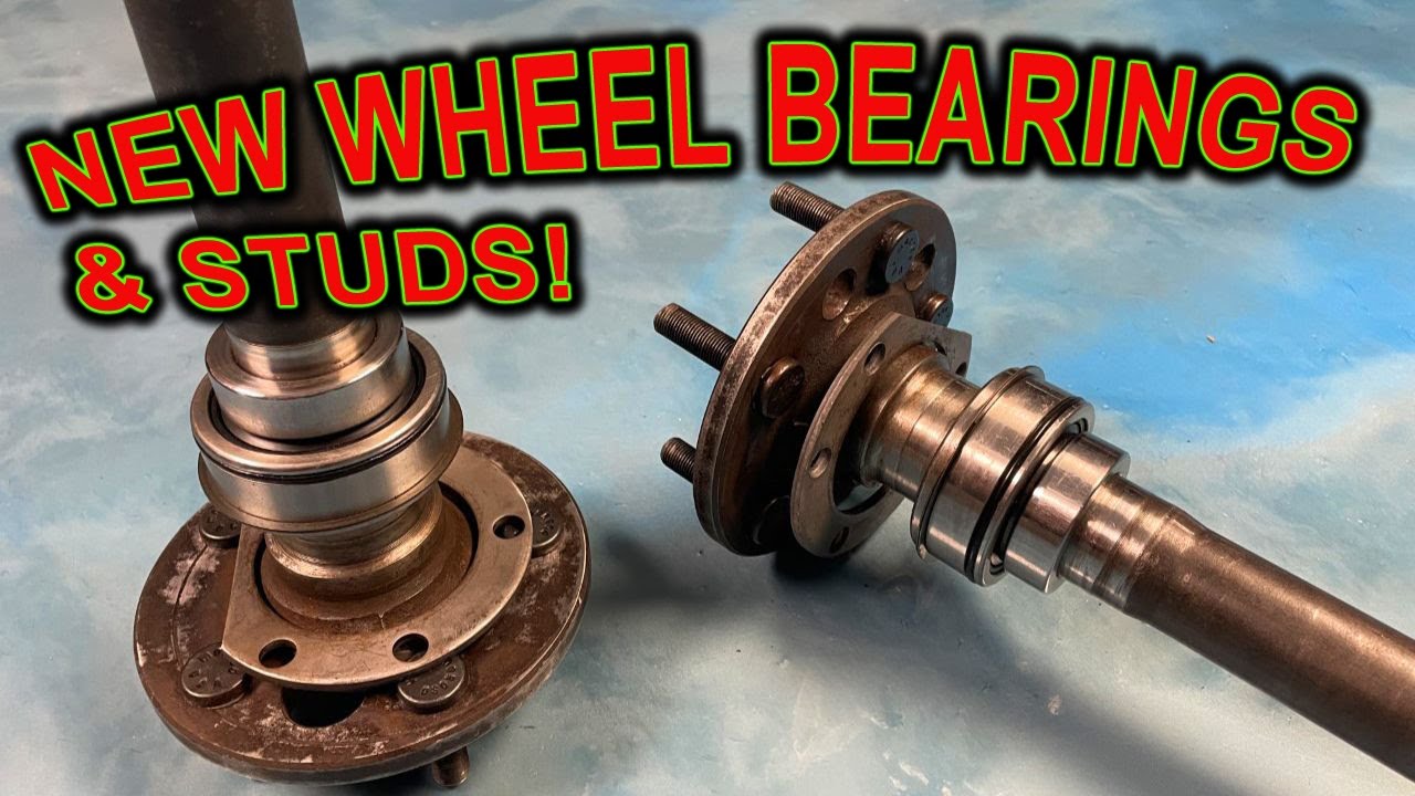 Installing NEW Axle Bearings & wheel studs!