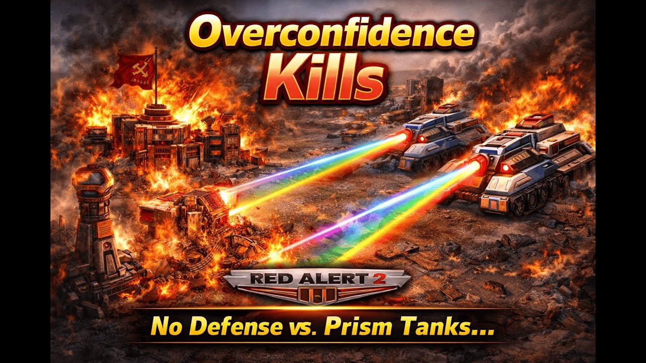 Red Alert 2 | USSR Gameplay – Overconfidence, No Defense, Prism Tank Defeat
