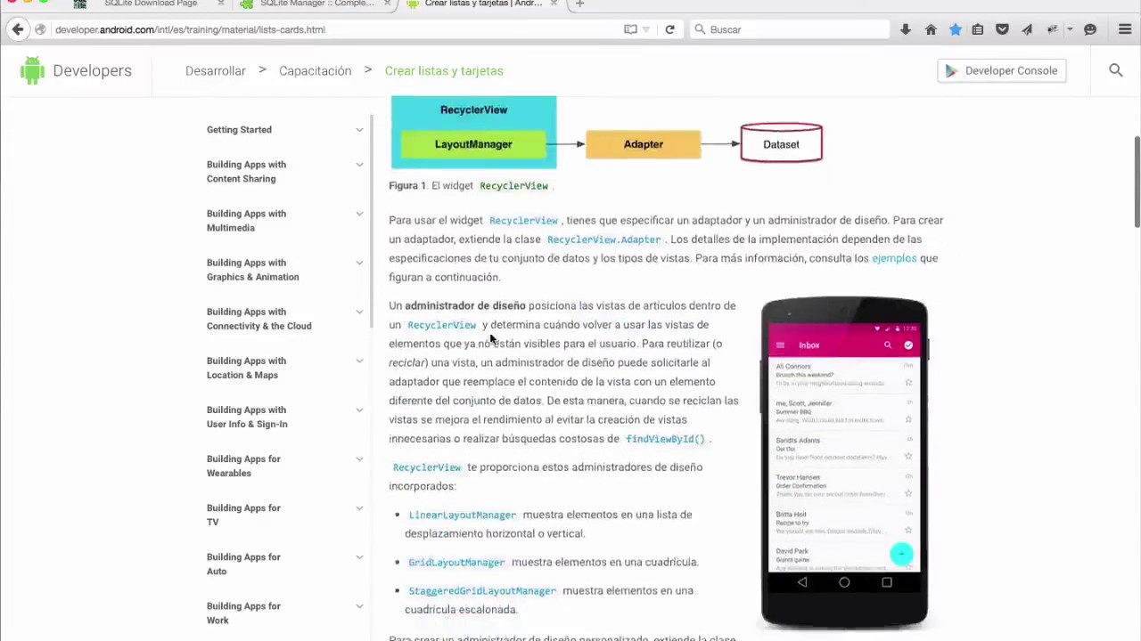 20   &iquest;Qu&eacute; es RecyclerView
