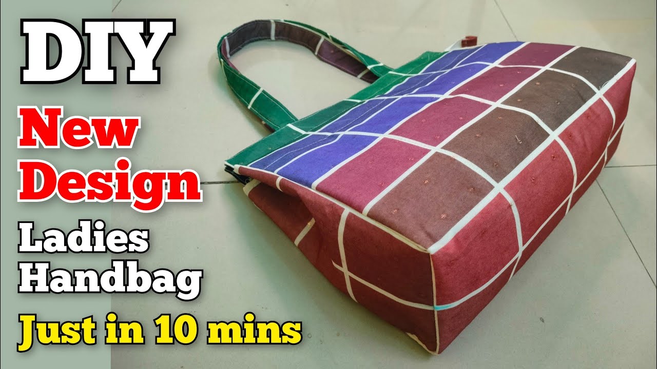 ⭐New Design - Ladies handbag making at home| Handbag cutting and stitching | Tote bag tutorial| Bags