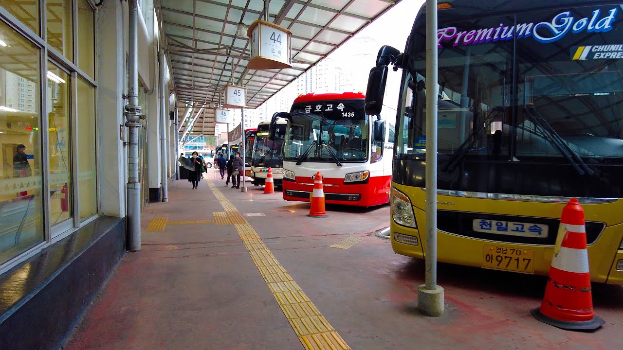 [Korea]우리나라 최대규모의 버스터미널은~강남고속터미널~호남선 영동선 경부선 Seoul Express Bus Terminal[4K]