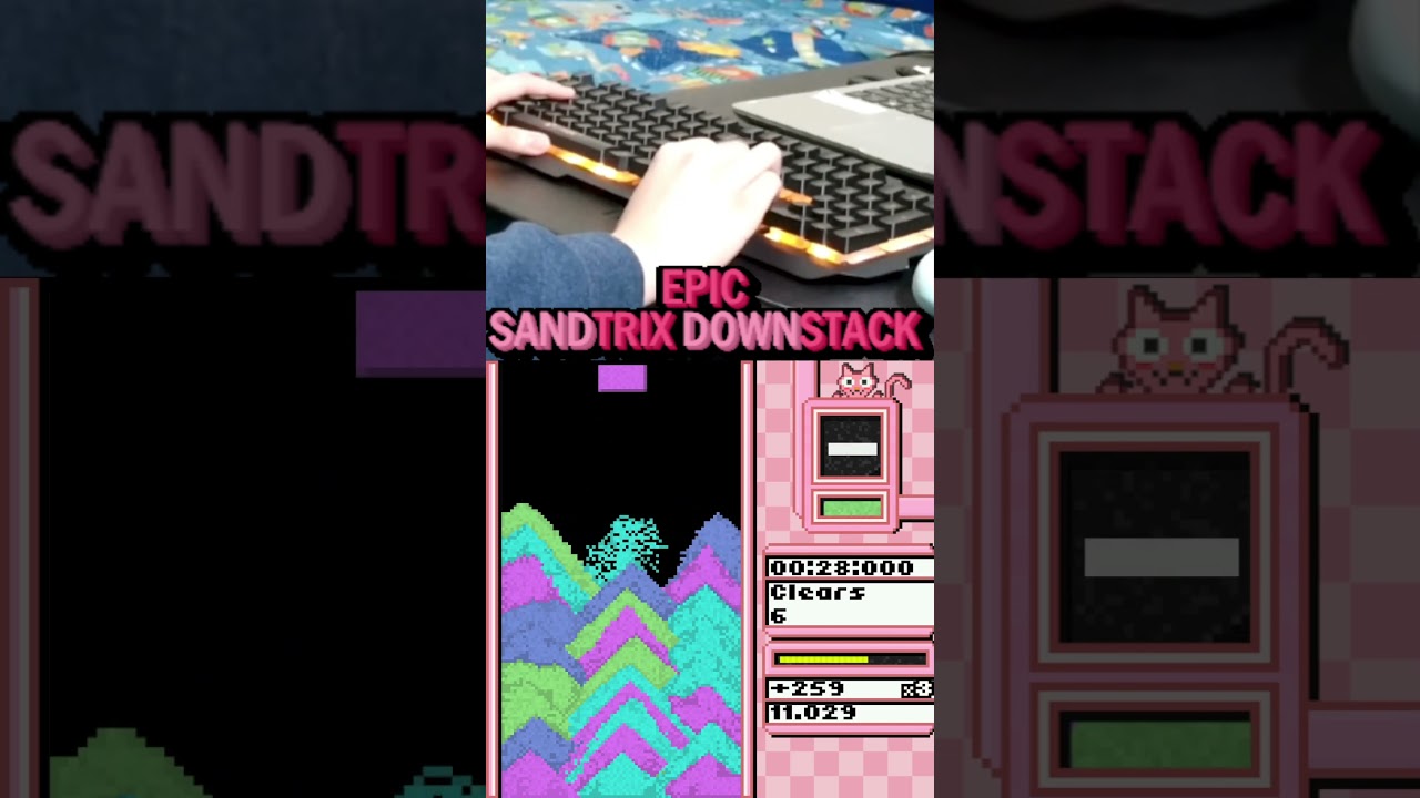 Epic Sandtrix Downstack #shorts #tetris