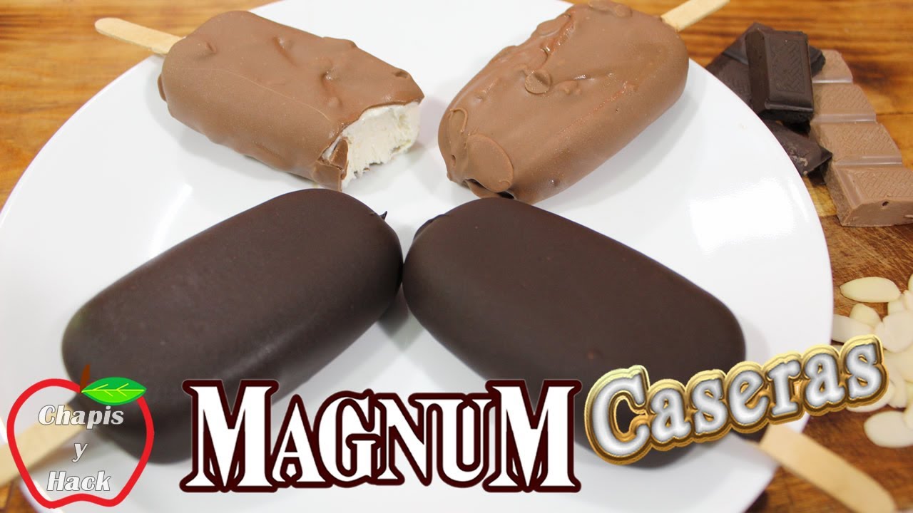 Como hacer Paletas tipo Magnum  de Almendras y Clásicas