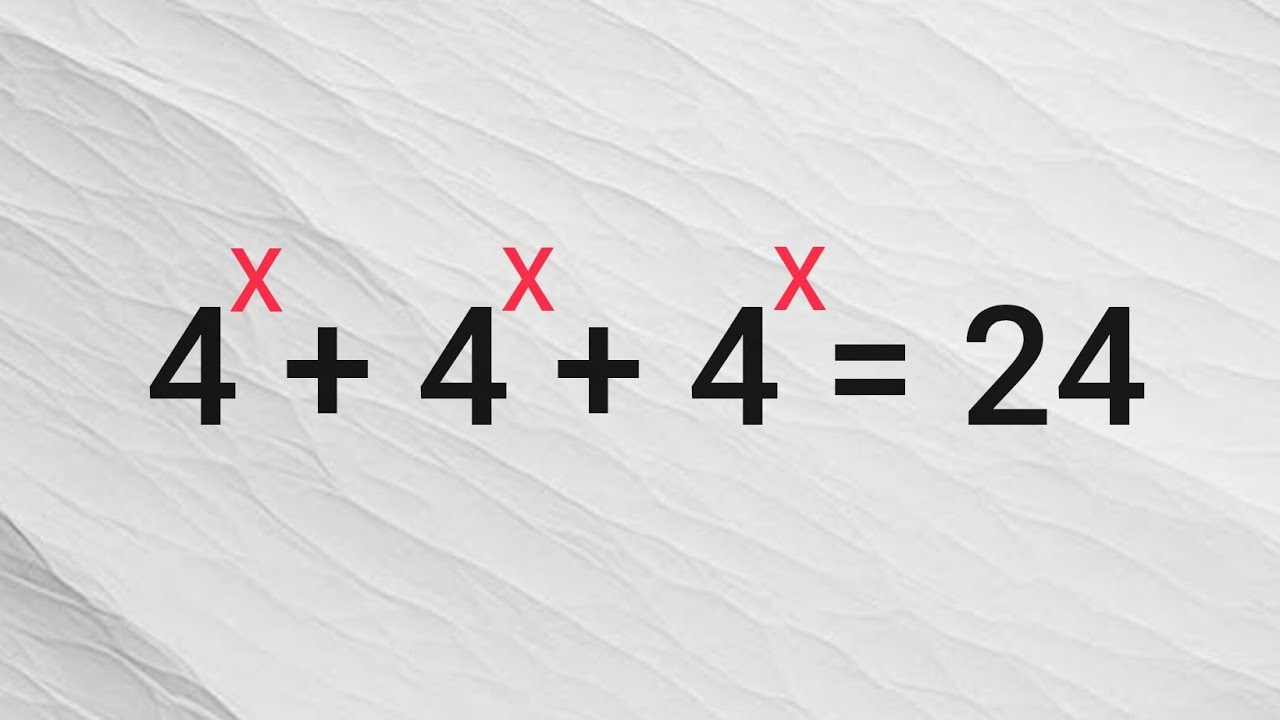 Nice Exponential Maths Problem | Maths Olympiad