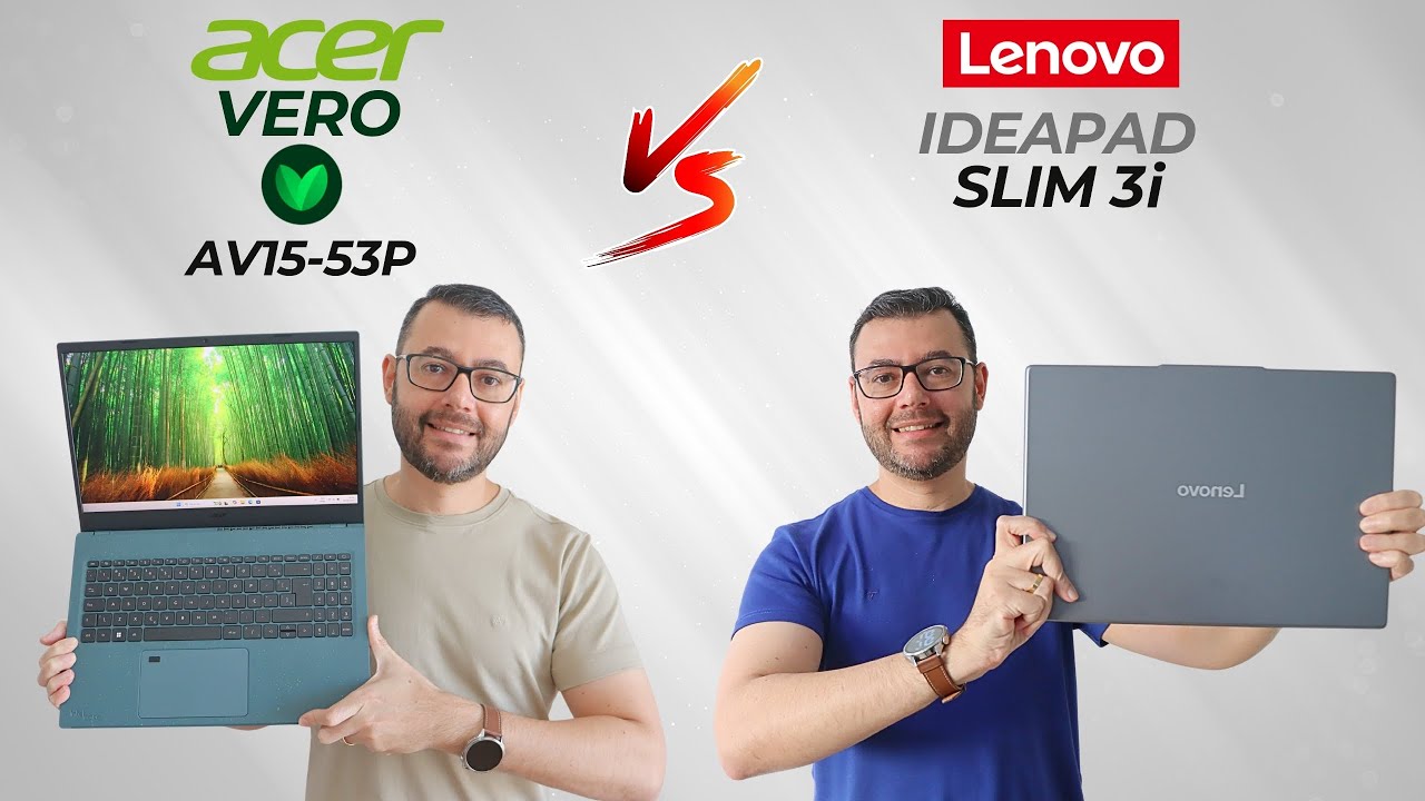 Lenovo Ideapad Slim 3i vs Acer Vero AV15-53P - Comparativo r&aacute;pido dos notebooks