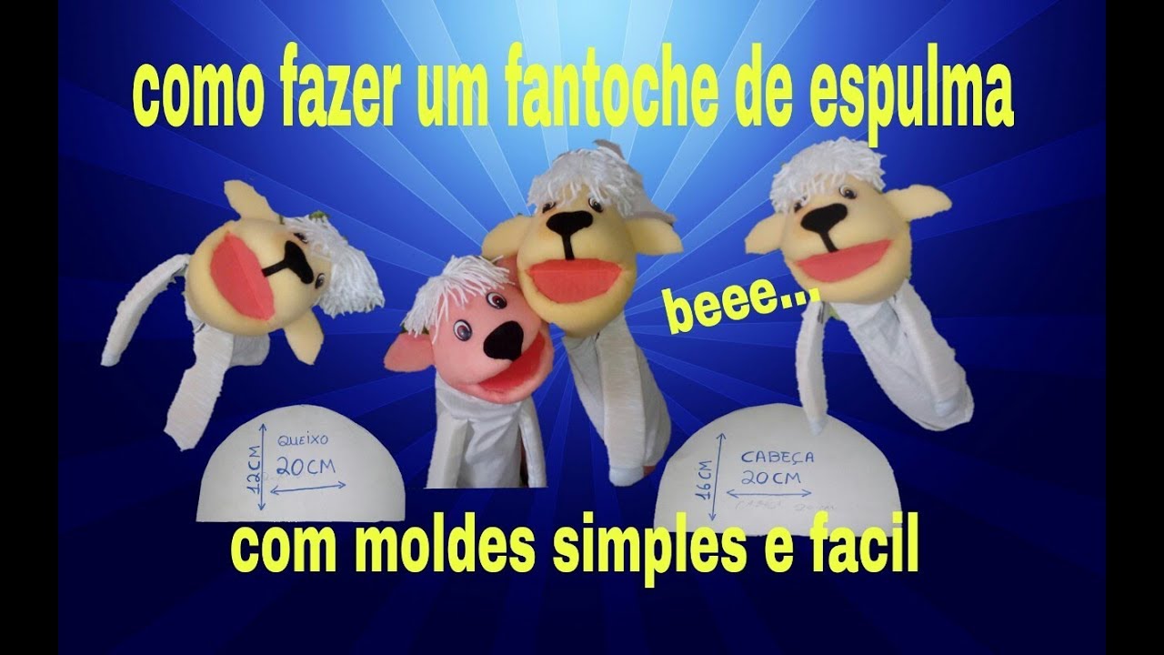 Como fazer um fantoche de espulama da ovelhinha be.