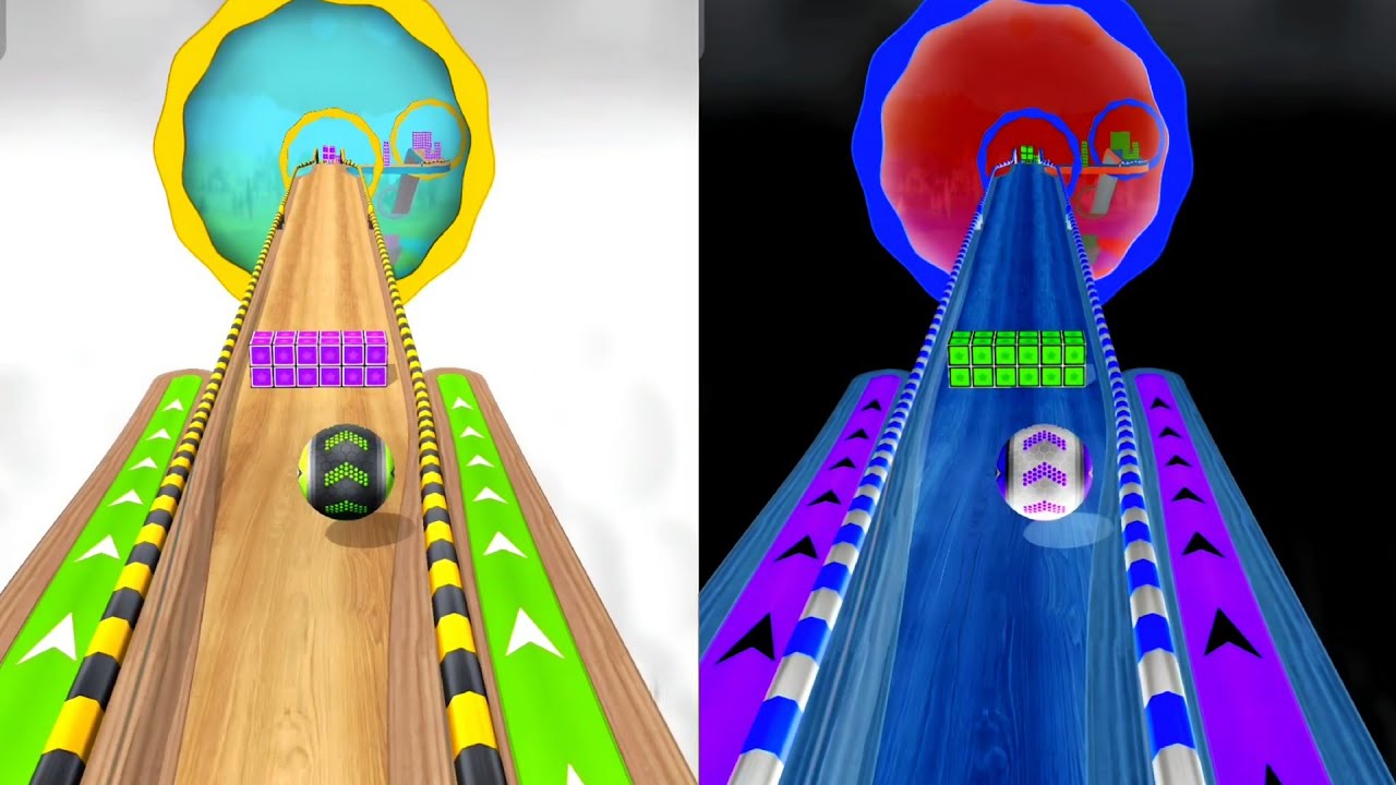 Reverse Night Mode Speedrun vs Normal – Going Balls ABSOLUTE DOMINATION! #Gaming #Ball
