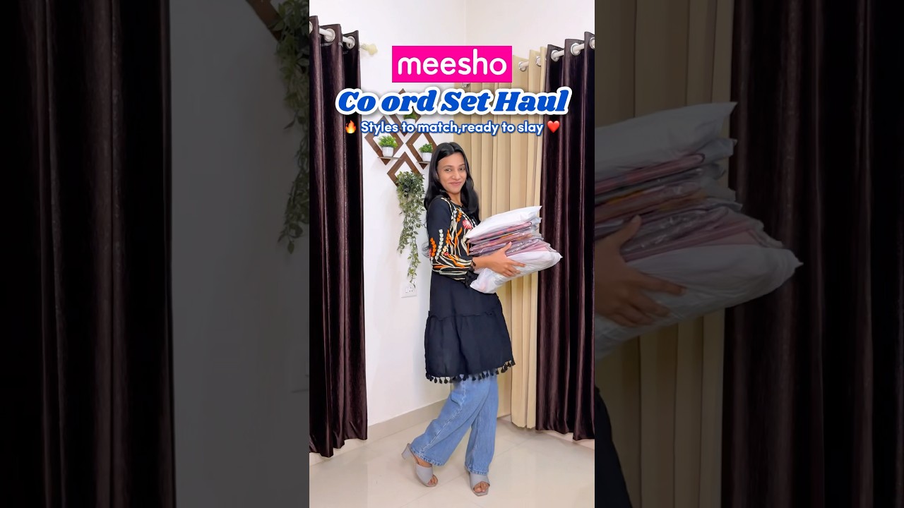 😳 Meesho Co ord set Haul ✨ Stylish,comfy & perfect for daily wear! #meeshohaul #coordset #fashion