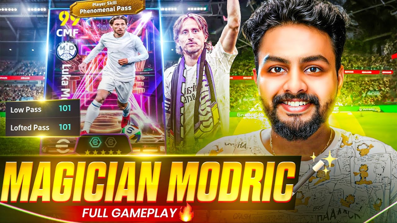 103 SHOWTIME LUKA MODRIC GAMEPLAY🤯 | BEST PASSER IN GAME😦 | 102 LOFTED PASS + 101 LOW PASS🥶 #trend
