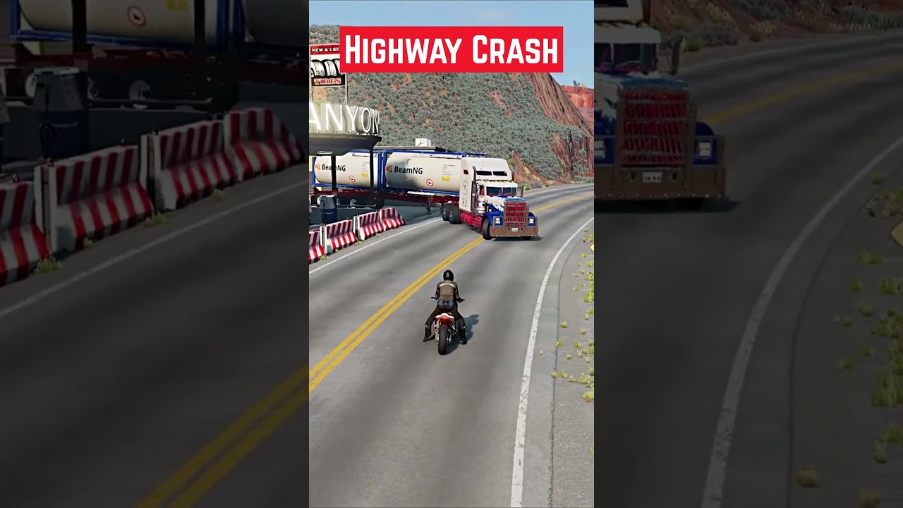Highway Crash! Bike, Car & Oil Tanker Collide in Chaotic Pileup | iMetal