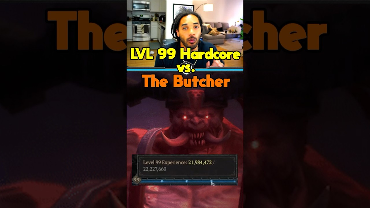 99 HARDCORE vs. The BUTCHER! #diablo4