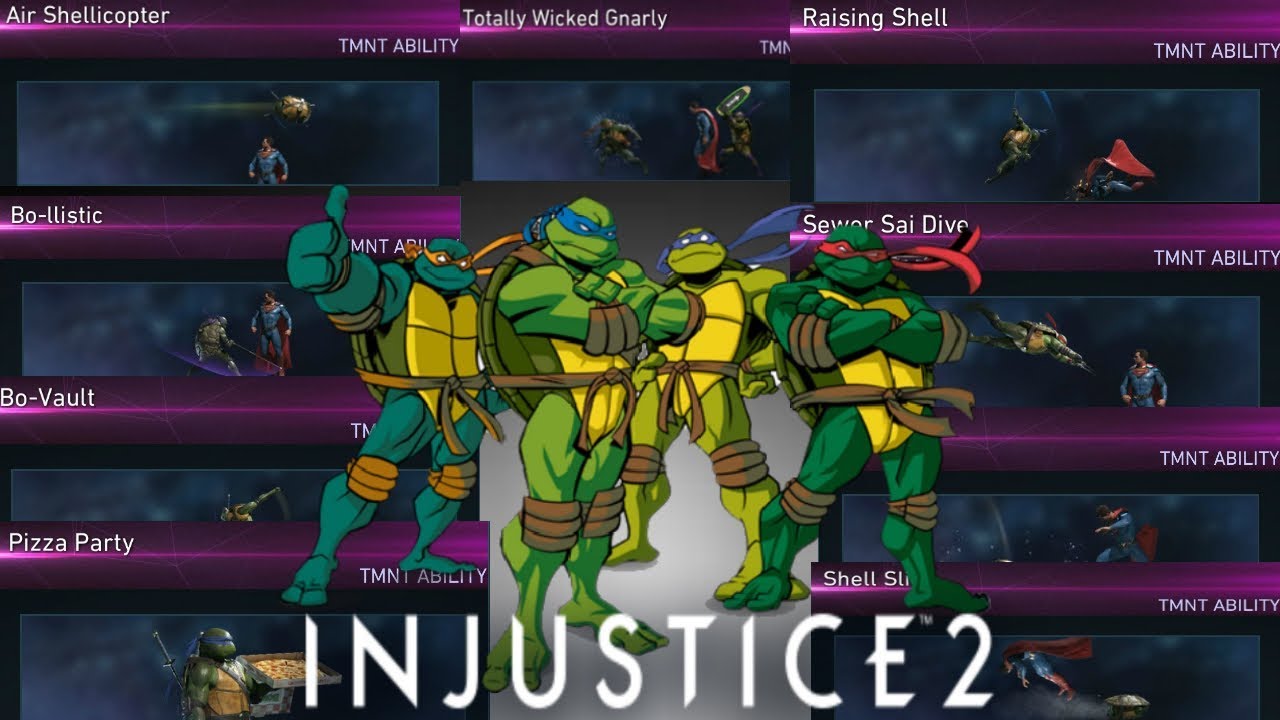 Injustice 2: Teenage Mutant Ninja Turtles All Unlockable Abilities