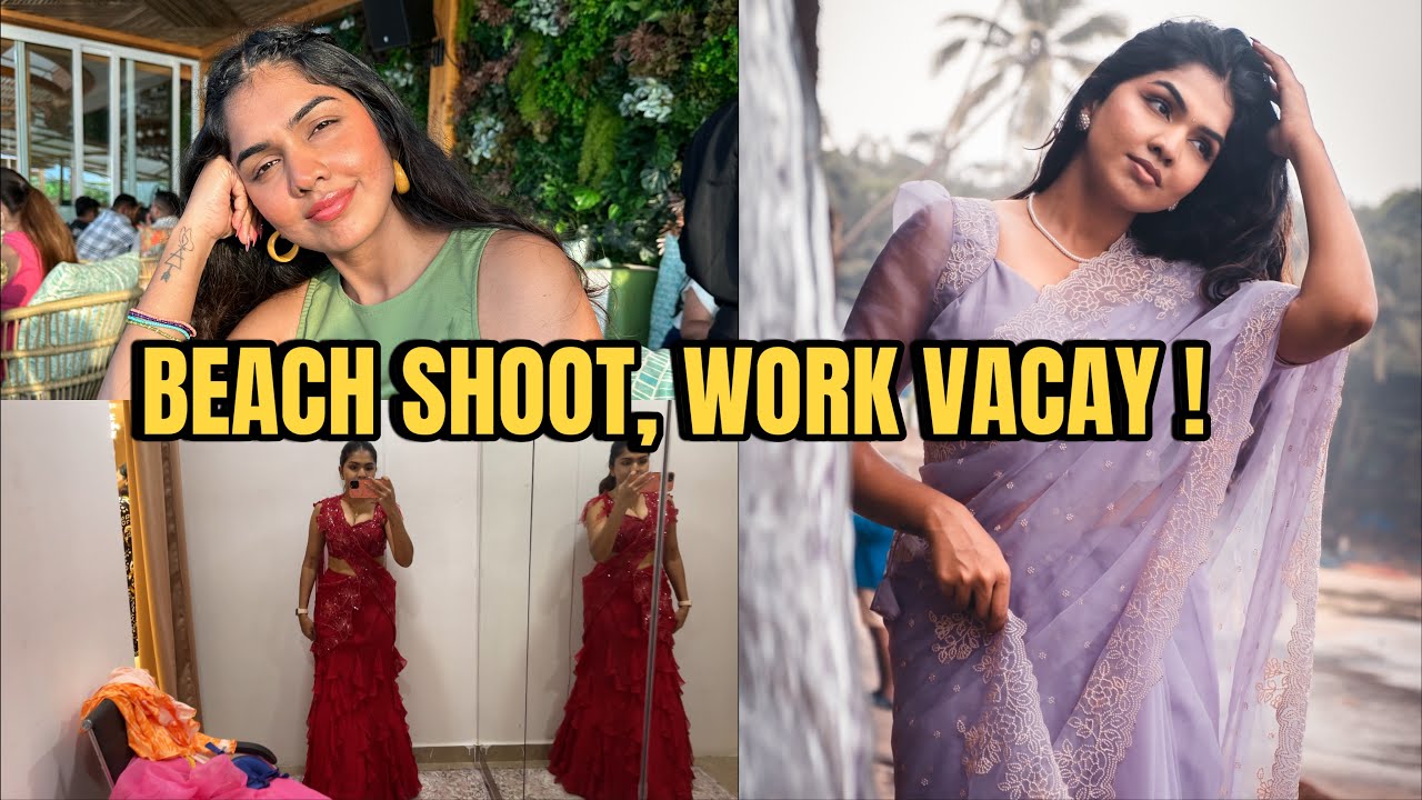 Went to shoot in GOA Beach | Work Vacay + Navratri Series BTS | VLOG