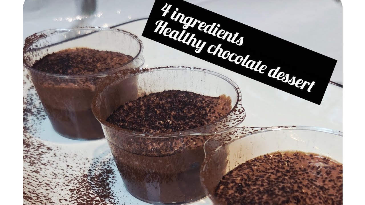 Easy and quick healthy chocolate dessert / 4 ingredient healthy dessert / 5 minutes Healthy dessert 