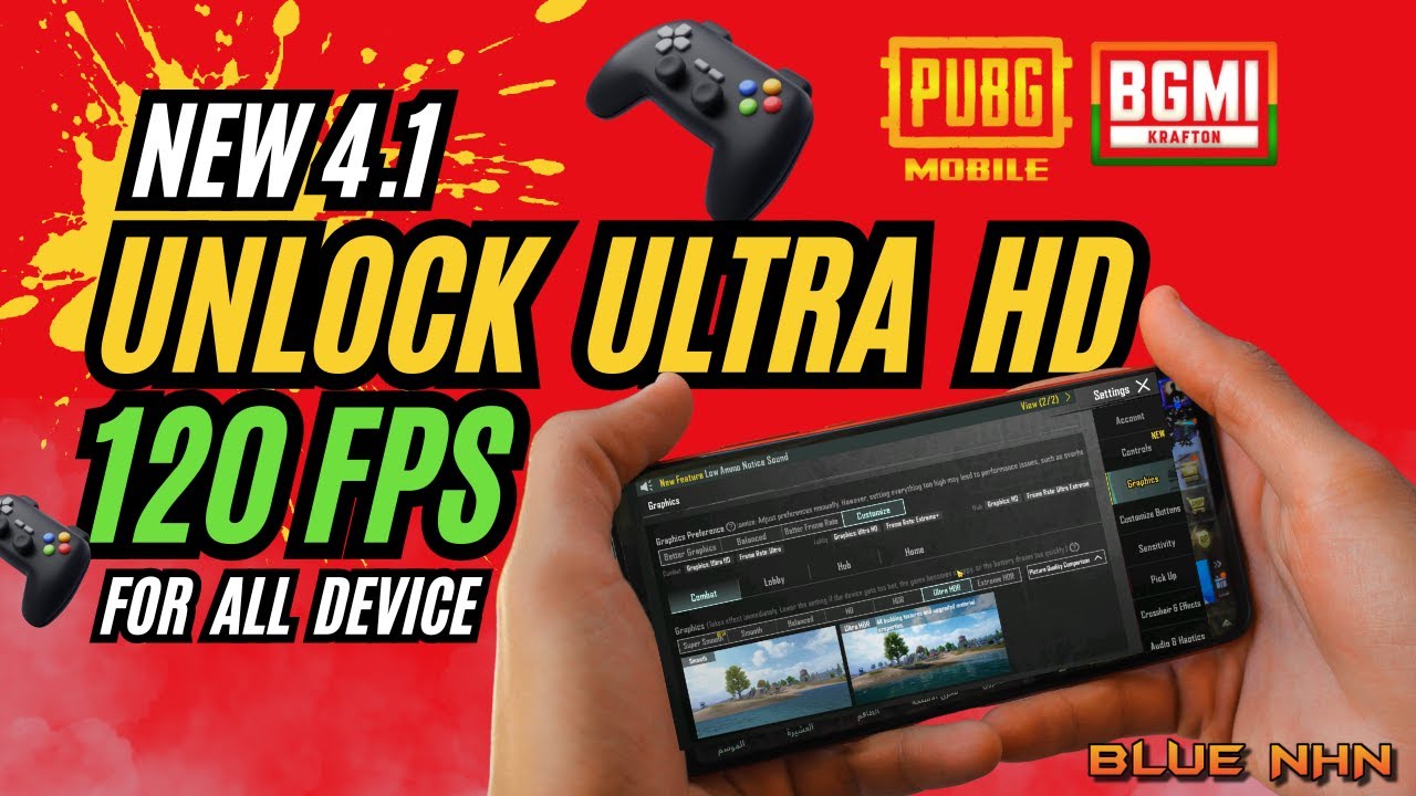 How to Unlock ULTRA HD and max FPS in pubg mobile 4.1 | Unlock ULTRA HDR 120 FPS on any device