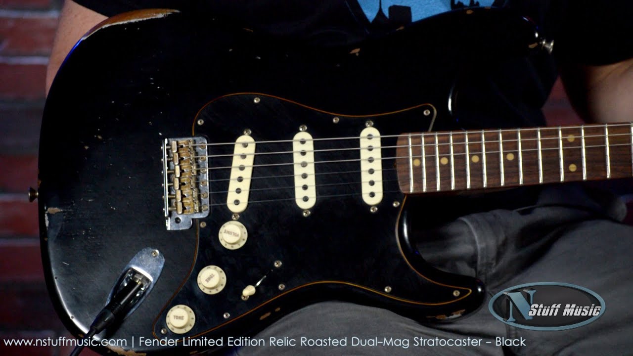 Fender Limited Edition Relic Roasted Dual Mag Stratocaster - Black