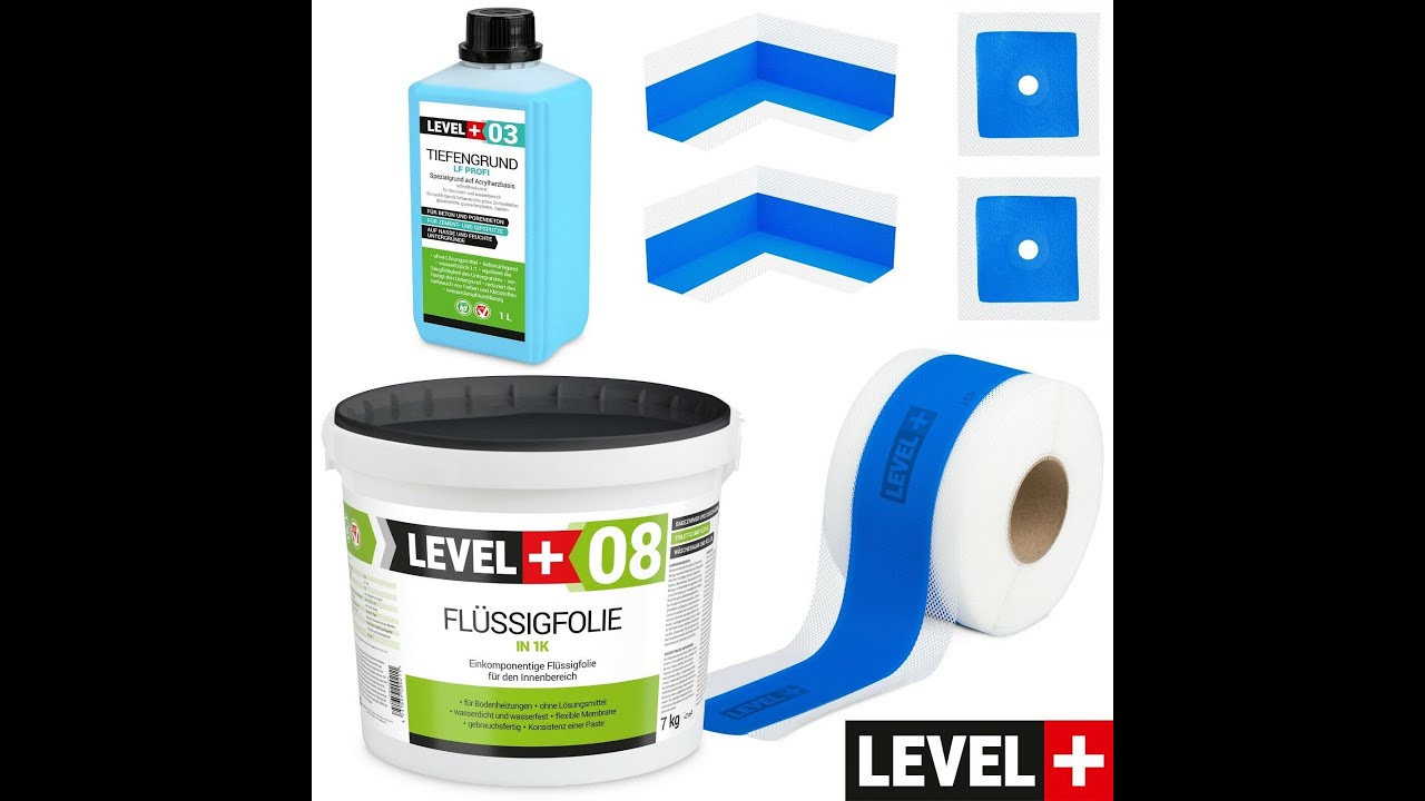 Dichtset f&uuml;r Duschabdichtung Bad Abdichtung Dichtband Fl&uuml;ssigfolie 7kg SET302