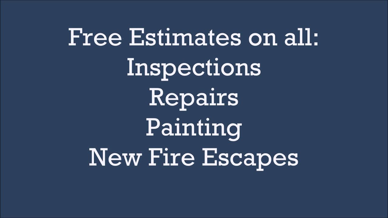Atlantic Fire Escape Repairs, Fire Escape Painting, Fire Escape Certifications.